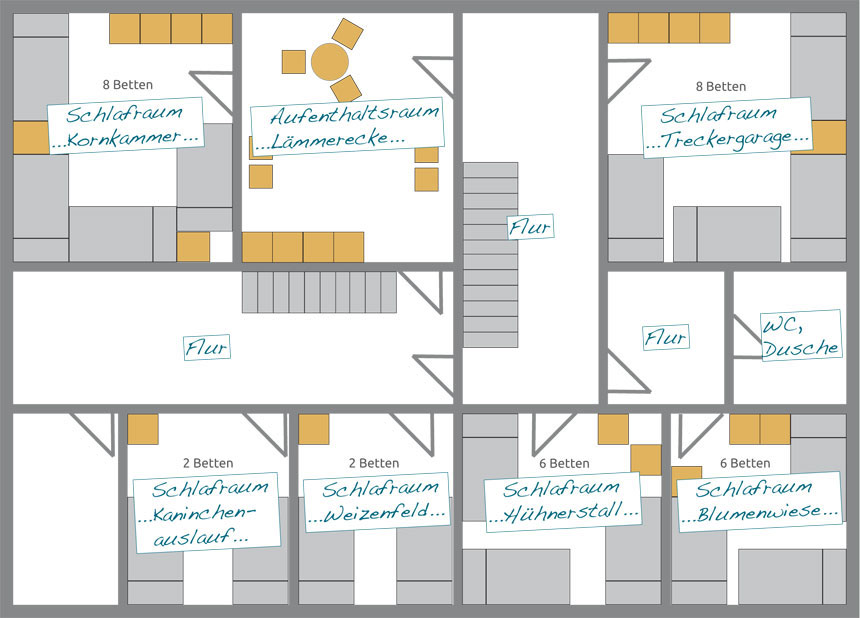 Zwergenhof Obergeschoss Grundriss Zwergenhof Obergeschoss Grundriss